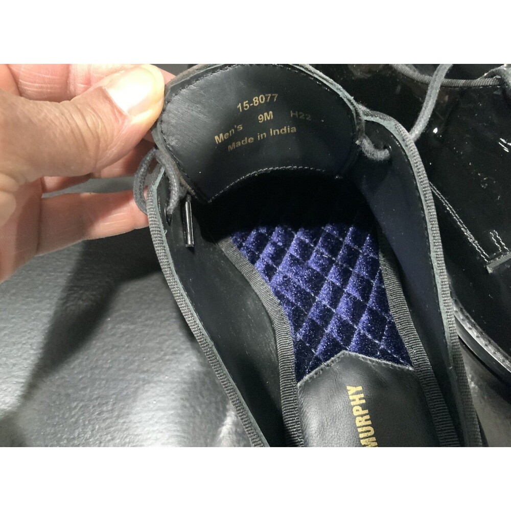 JOHNSTON & MURPHY GAVNEY Size 9 Black Patent - Picture 7 of 7